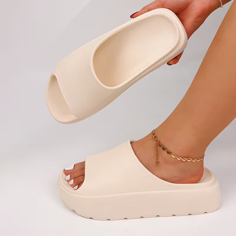 Women’s Platform Slide Sandals – Comfortable Thick Sole Summer Slides