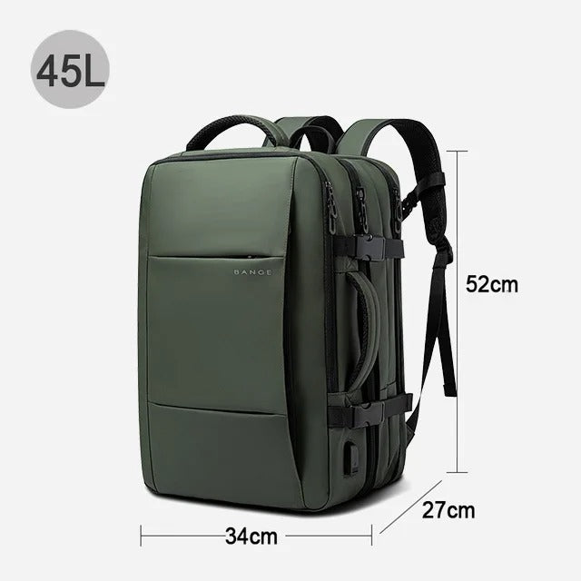 Expandable Men's Travel Backpack – Large Capacity & Waterproof Design