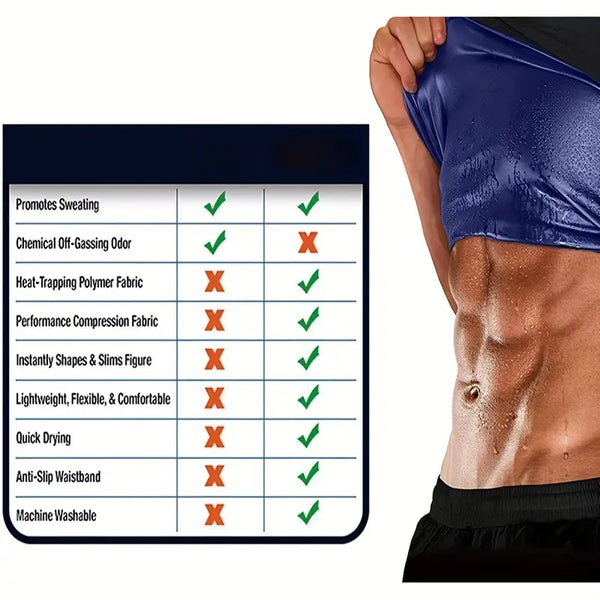 Men’s Sweat Sauna T-Shirt Waist Trainer