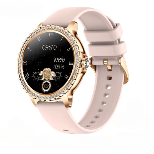 Luxury Women's Smartwatch with Diamond – Elegant Fitness Tracker – Stylish Fitness Tracker, Heart Rate & Smart Notifications