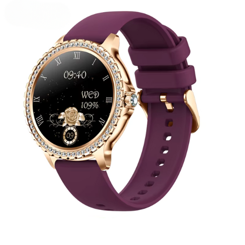 Luxury Women's Smartwatch with Diamond – Elegant Fitness Tracker – Stylish Fitness Tracker, Heart Rate & Smart Notifications