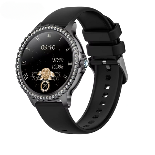 Luxury Women's Smartwatch with Diamond – Elegant Fitness Tracker – Stylish Fitness Tracker, Heart Rate & Smart Notifications