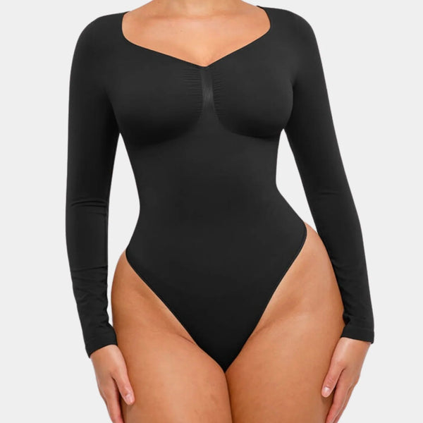 Women’s Long Sleeve Shapewear Bodysuit - Silvia