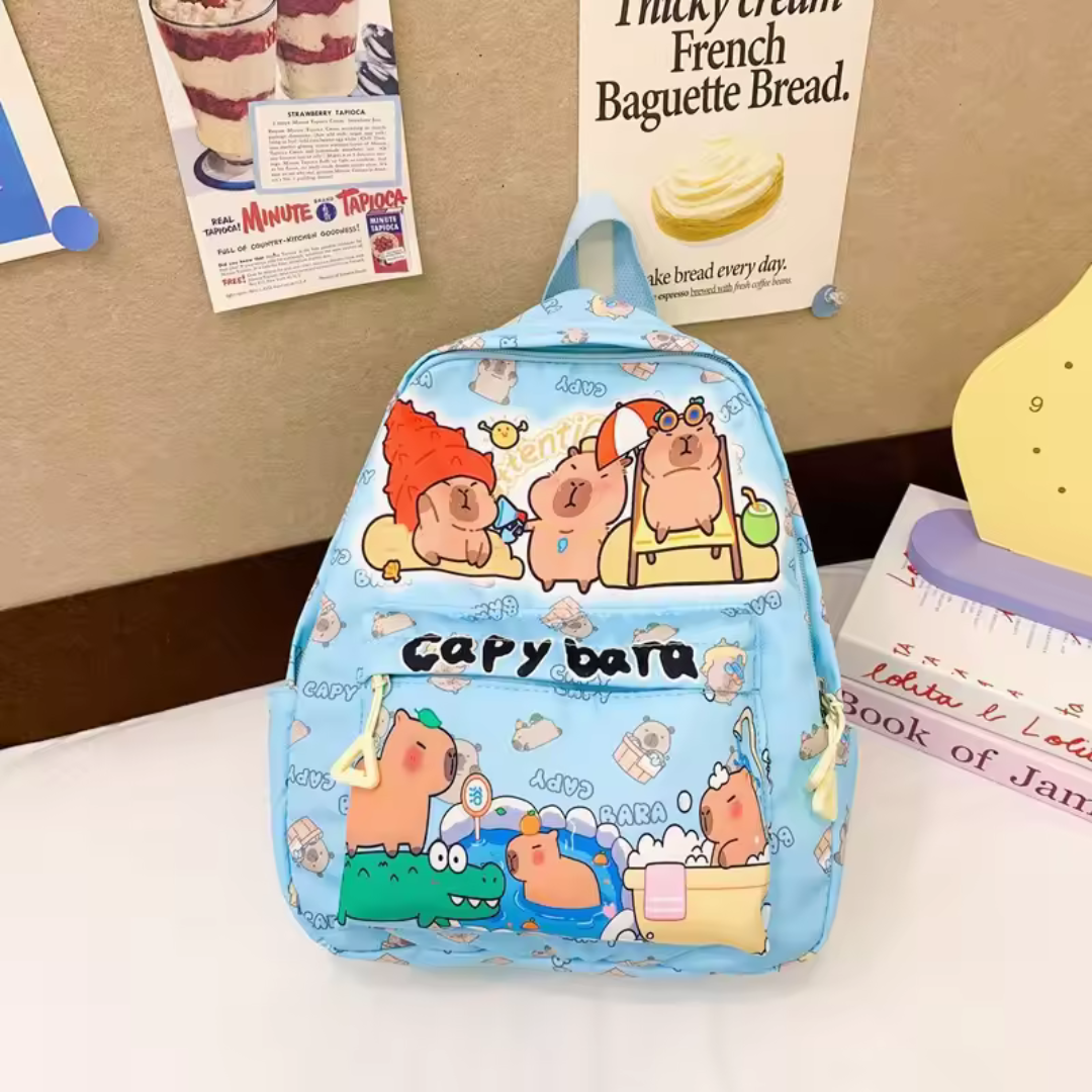 Trendy & Stylish Capybara Cartoon Backpack – Cute Large-Capacity Design