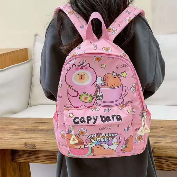 Trendy & Stylish Capybara Cartoon Backpack – Cute Large-Capacity Design