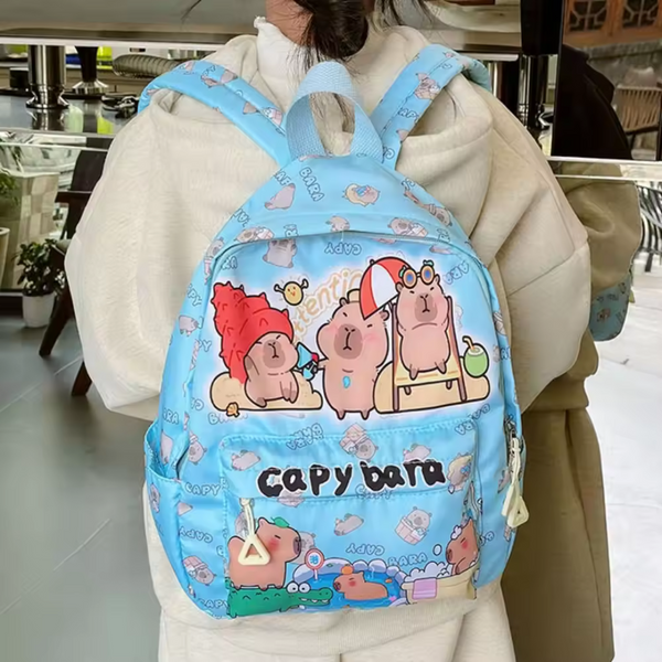 Trendy & Stylish Capybara Cartoon Backpack – Cute Large-Capacity Design