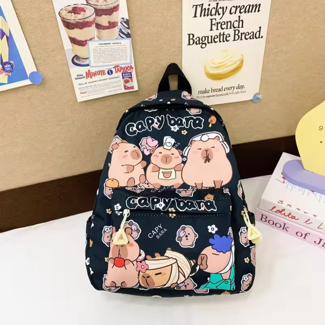 Trendy & Stylish Capybara Cartoon Backpack – Cute Large-Capacity Design