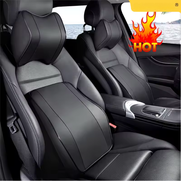 Memory Foam Car Neck & Lumbar Support Pillow