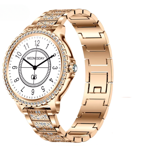 Luxury Women's Smartwatch with Diamond – Elegant Fitness Tracker – Stylish Fitness Tracker, Heart Rate & Smart Notifications