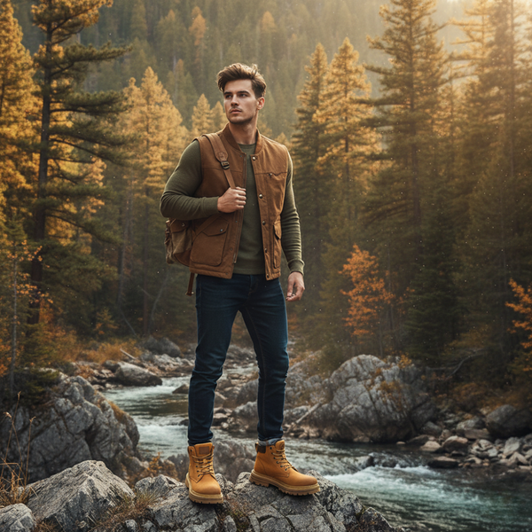 Men’s High Top Leather Boots – Non-Slip Ankle Boots