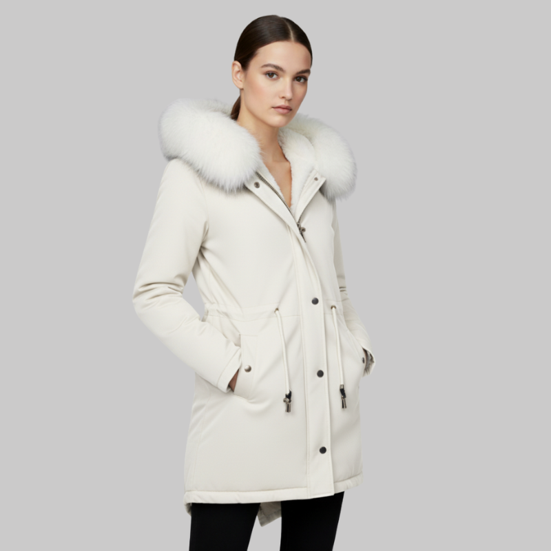 Women's Winter Coat with Hood – Warm Elegant Parka – Noelle