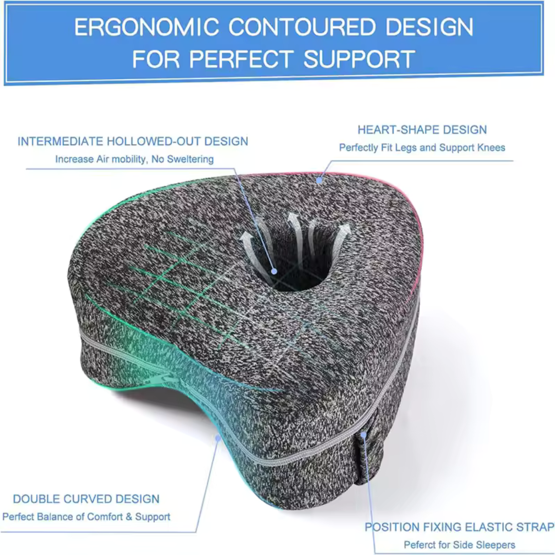 Ergonomic Leg Support Pillow – Relieves Sciatica, Back & Hip Pain