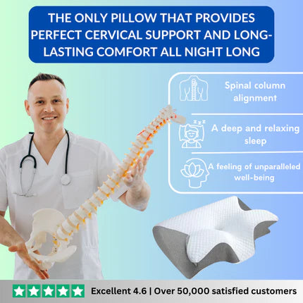 Memory Foam Pillow – Neck Comfort & Ergonomic Support