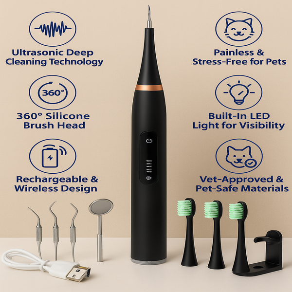 Ultrasonic Dog Dental Cleaning Kit Safe Tartar Remover