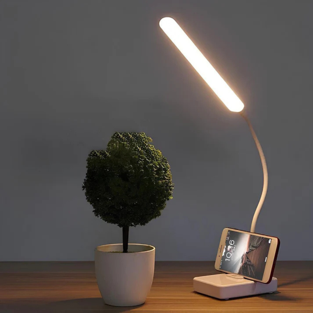 Flexible Arm USB Rechargeable Desk Lamp – Adjustable LED Lighting