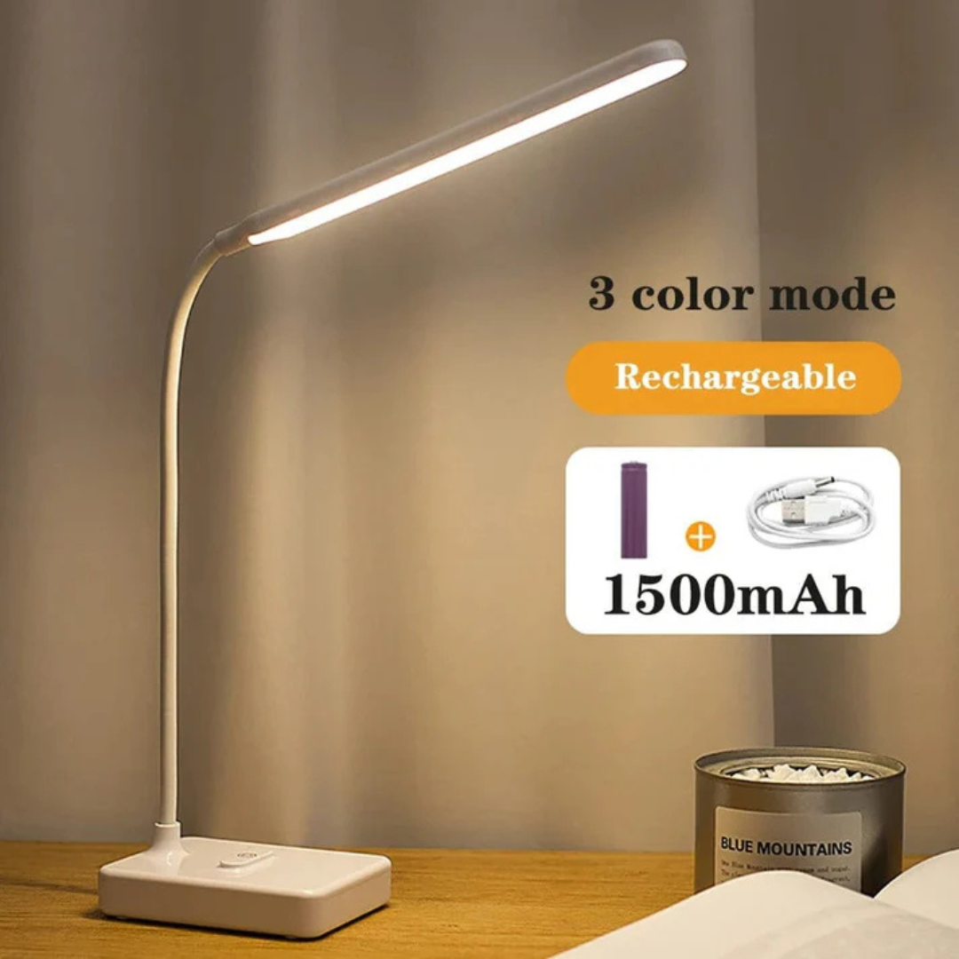 Flexible Arm USB Rechargeable Desk Lamp – Adjustable LED Lighting