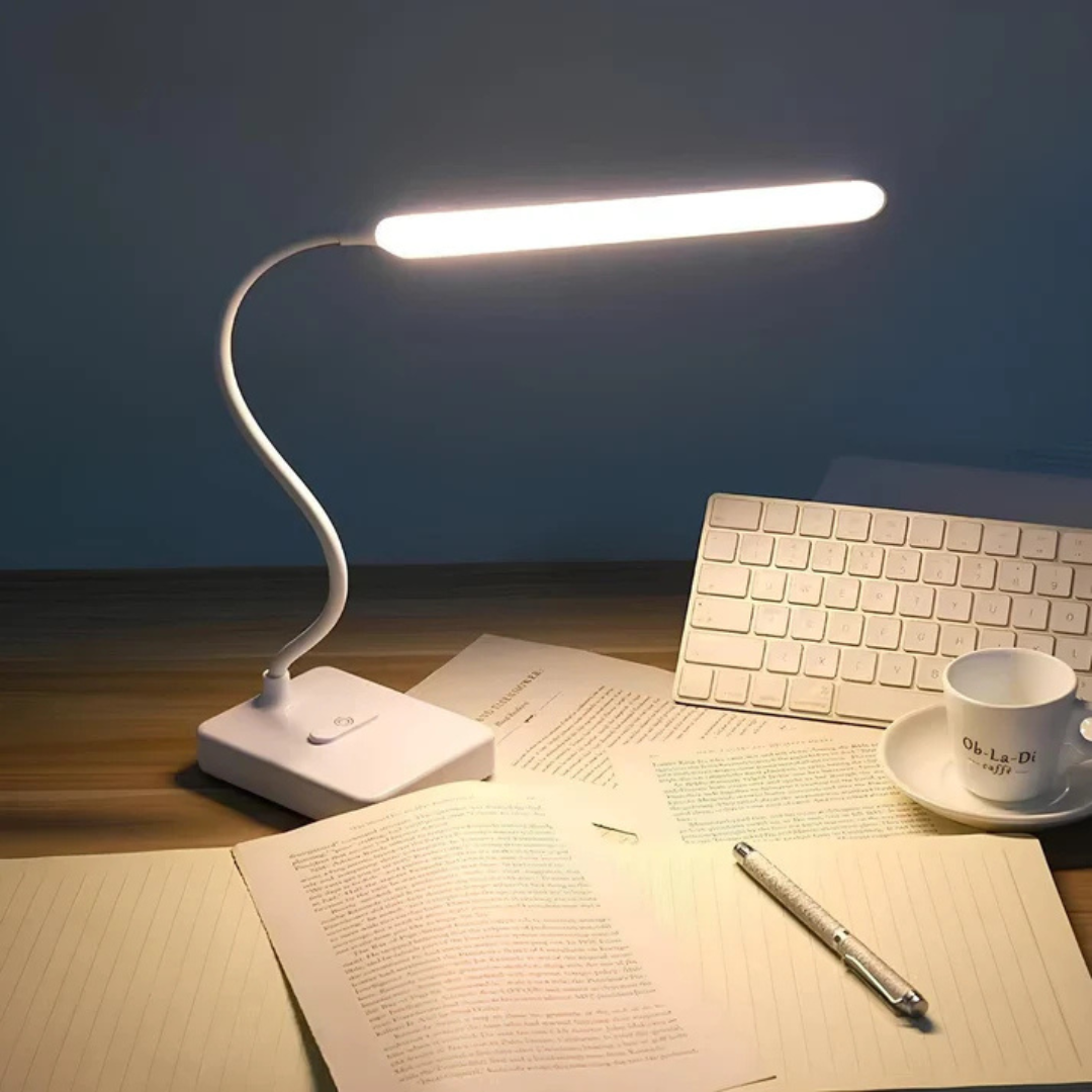 Flexible Arm USB Rechargeable Desk Lamp – Adjustable LED Lighting