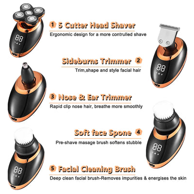 5 in 1 Shaver - Beard/Head and Body