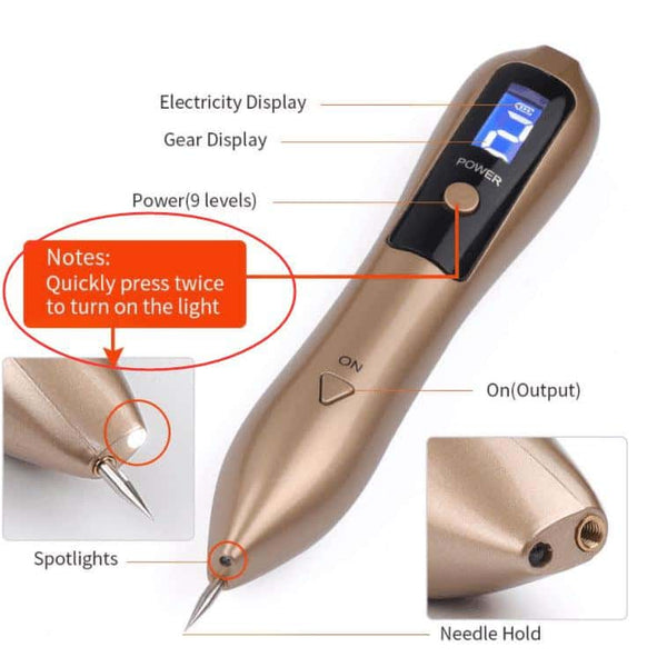 Laser Plasma Pen Skin Tag Remover – 9‑Level Precision