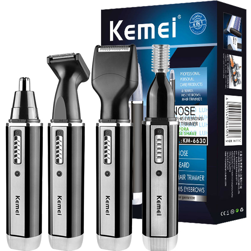 4-in-1 Rechargeable Trimmer - Nose, Beard, Ear, Eyebrow Hair Removal