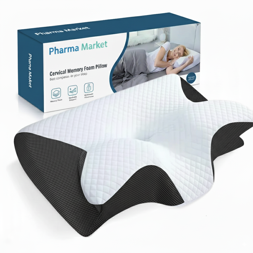 Memory Foam Pillow – Neck Comfort & Ergonomic Support