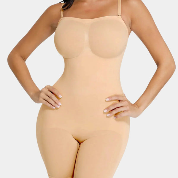 Seamless Shapewear Bodysuit with Adjustable Straps - Angela