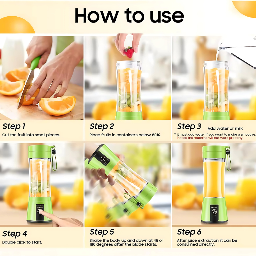 Mini Electric Portable Juicer Blender
