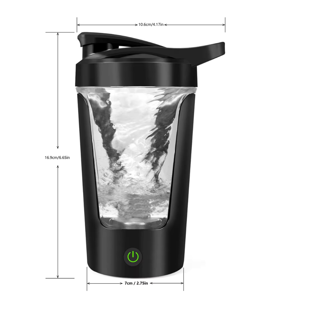 USB-C Electric Protein Shaker Bottle 450ml – Rechargeable Mixer for Shakes & Supplements