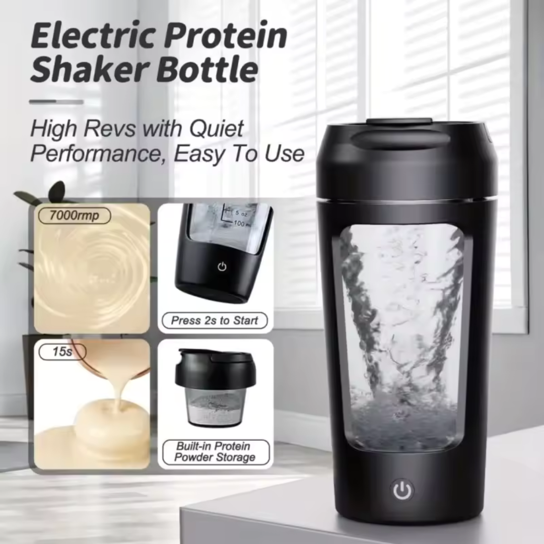 USB-C Electric Protein Shaker Bottle – Rechargeable Mixer for Shakes & Supplements