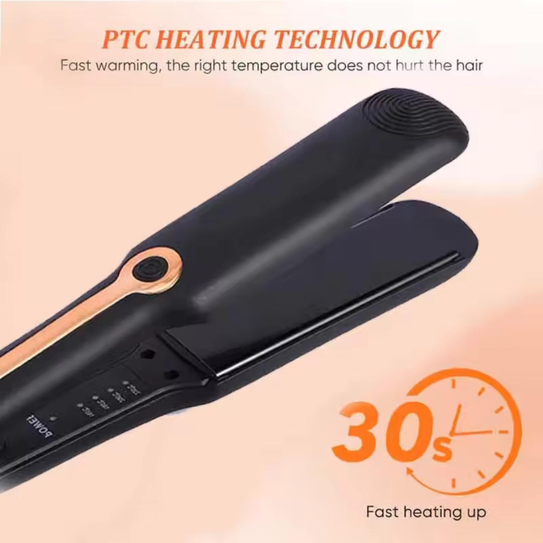 Wide Plate Ceramic Hair Straightener with Negative Ion Technology