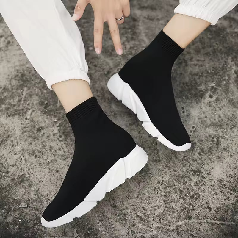 Unisex High Sock Slip-On Trainers – Lightweight Running Style