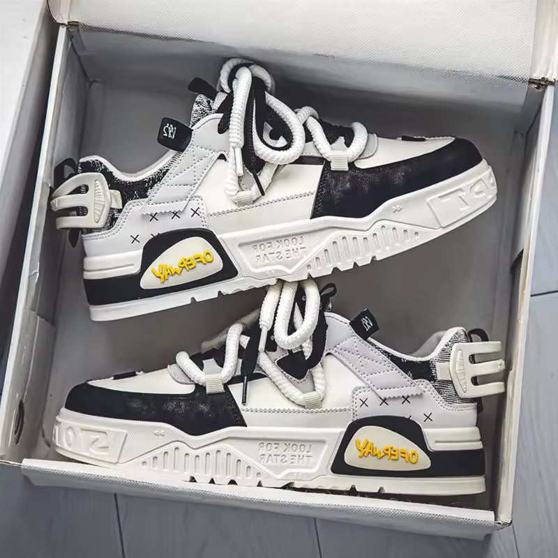 Men’s Low Top Lace-Up Skate Style Trainers – Breathable Comfort