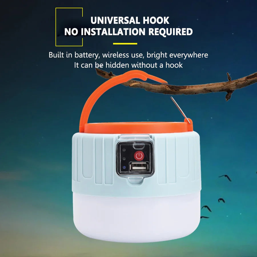 Outdoor Solar Camping Light – Remote-Controlled, Bubble Lamp & Waterproof