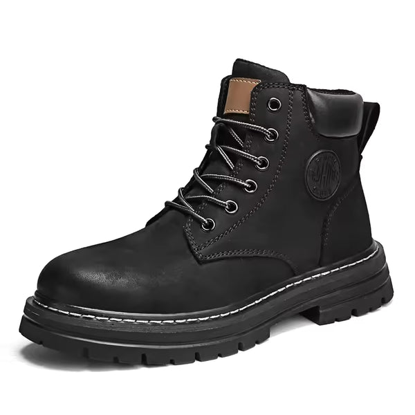 Men’s High Top Leather Boots – Non-Slip Ankle Boots
