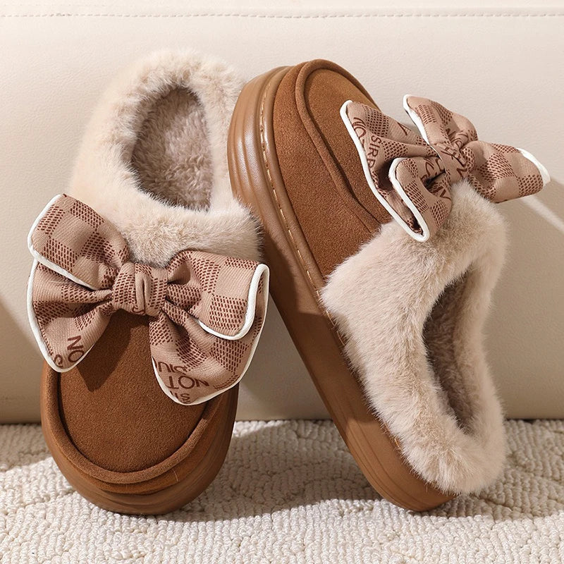Women’s Bow Detail Cozy Slippers