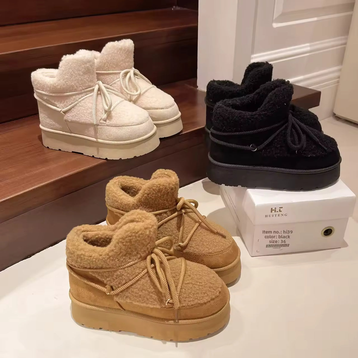 Women's Winter Boots – Fleece Lined Short Snow Boots