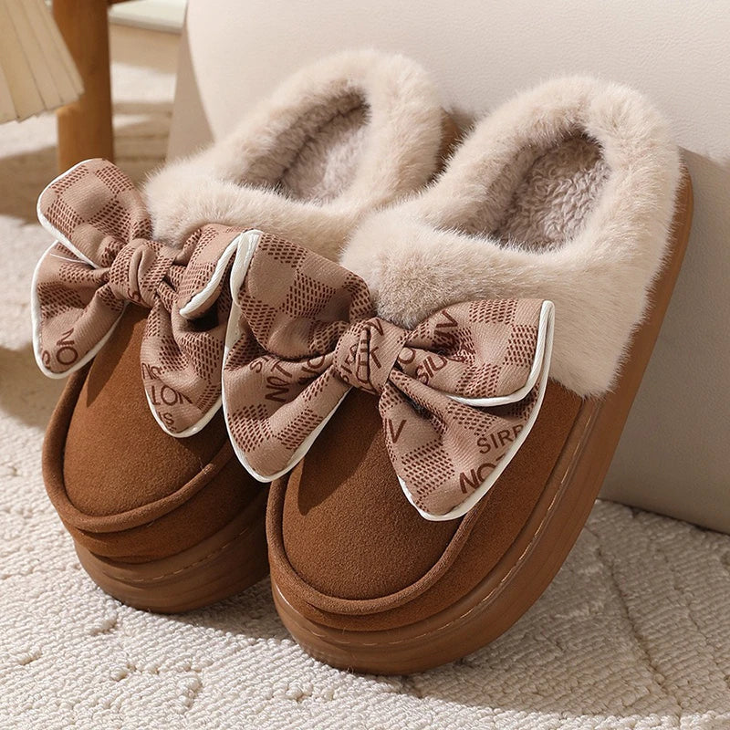 Women’s Bow Detail Cozy Slippers