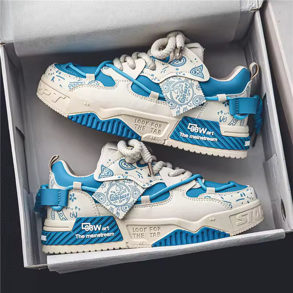 Men’s Low Top Lace-Up Skate Style Trainers – Breathable Comfort