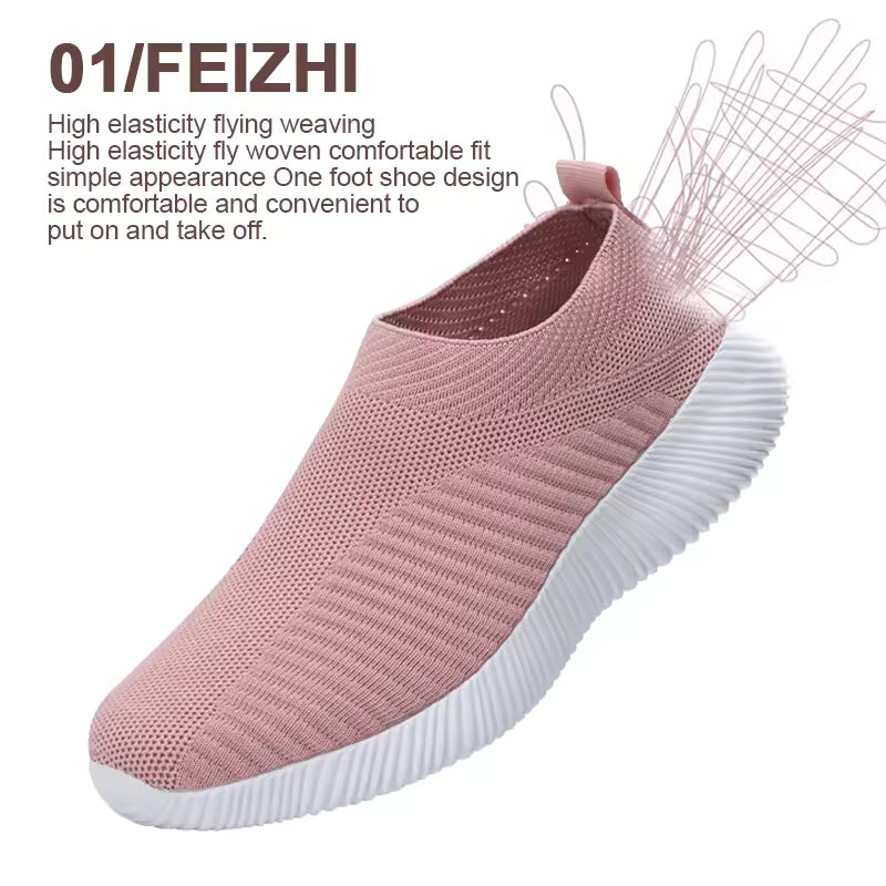Women’s Orthopaedic Slip-On Walking Shoes – Lightweight Comfort S