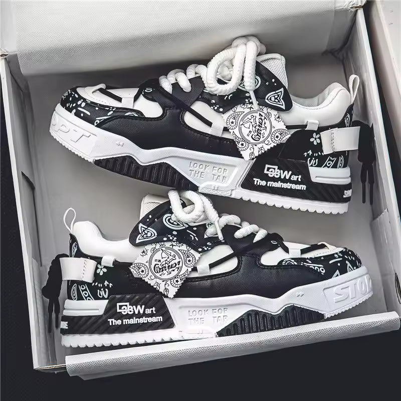 Men’s Low Top Lace-Up Skate Style Trainers – Breathable Comfort