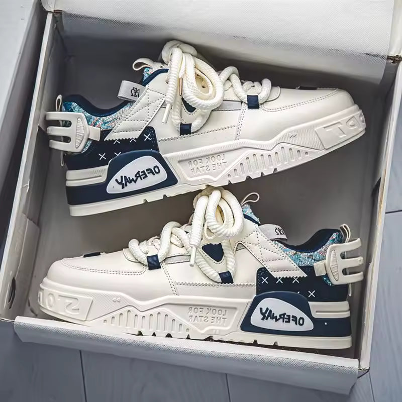 Men’s Low Top Lace-Up Skate Style Trainers – Breathable Comfort