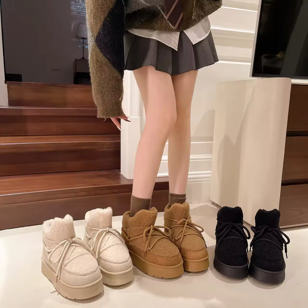 Women's Winter Boots – Fleece Lined Short Snow Boots