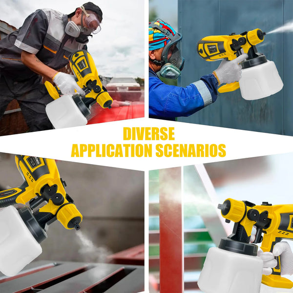 Cordless HVLP Paint Sprayer – Compatible with DeWalt 18V Battery