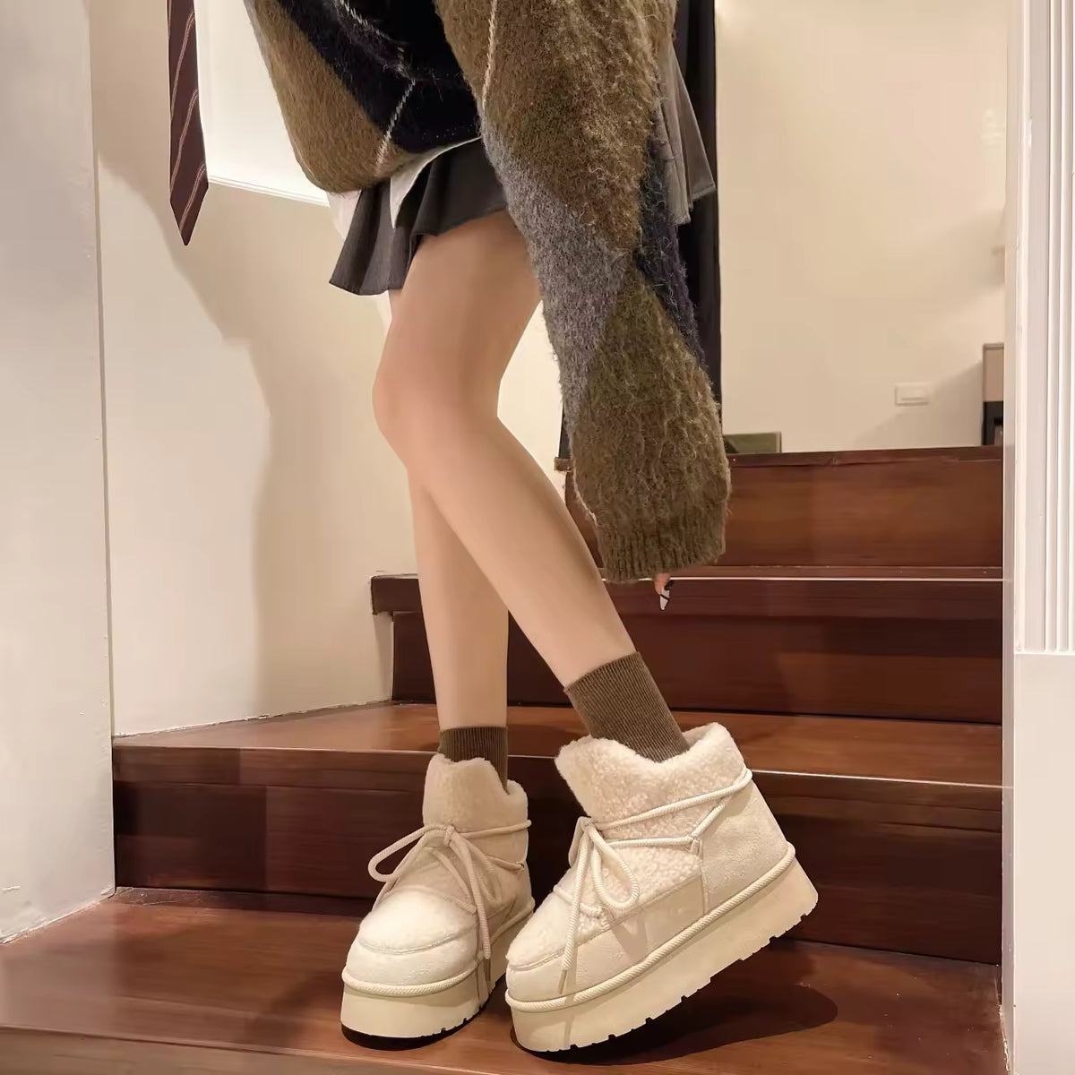 Women's Winter Boots – Fleece Lined Short Snow Boots