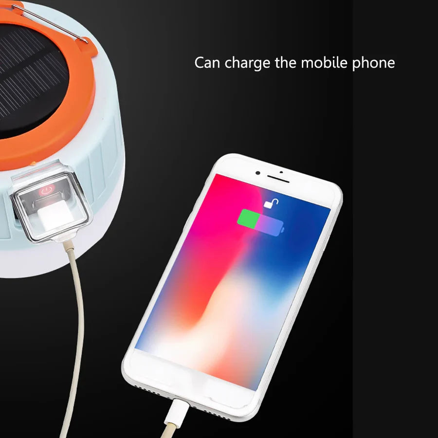 Outdoor Solar Camping Light – Remote-Controlled, Bubble Lamp & Waterproof