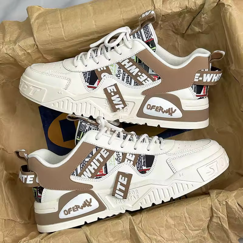 Men’s Low Top Lace-Up Skate Style Trainers – Breathable Comfort