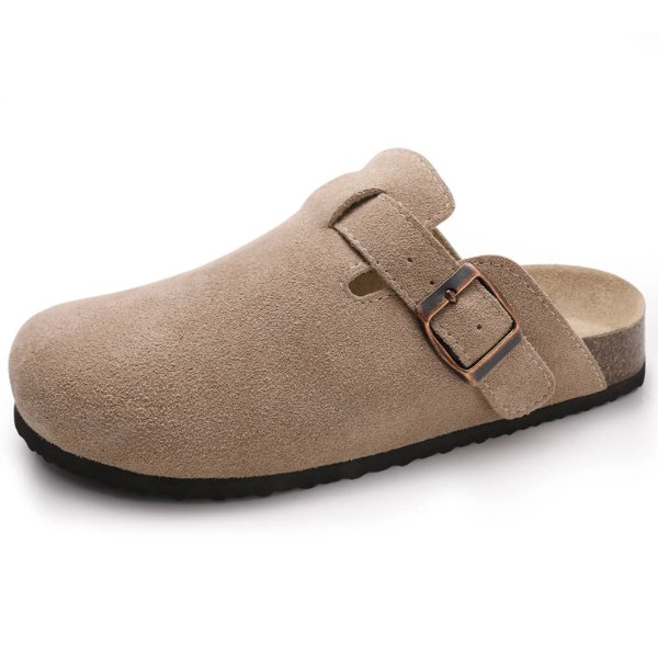 Suede clogs for women with arch support