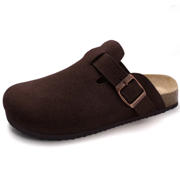 Suede clogs for women with arch support