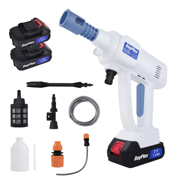 Portable Rechargeable Pressure Washer – 6-in-1 Nozzle Cordless Jet Wash Cleaner