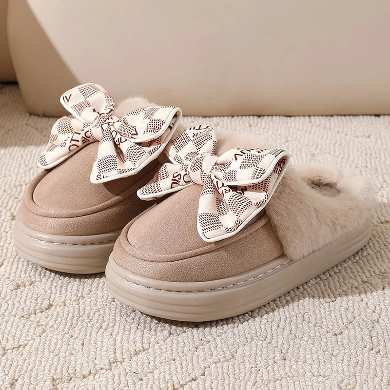 Women’s Bow Detail Cozy Slippers